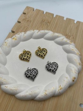 Подвеска сердце леопардовая